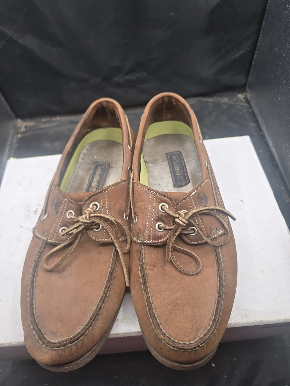 Timberland Men’s Tan/Brown Leather Boat Shoes